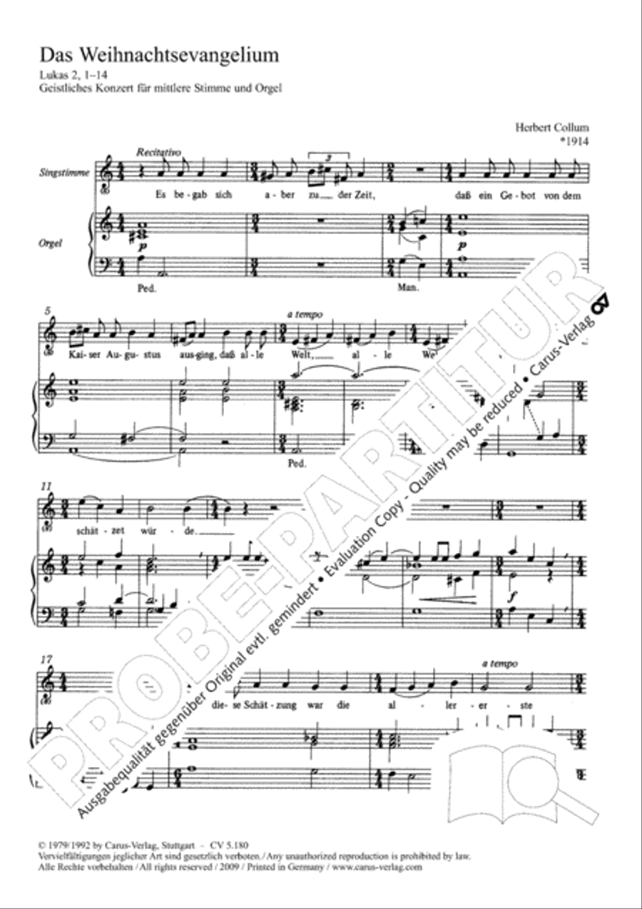 Das Weihnachtsevangelium Mezzo-Soprano Voice scores gallery preview page 4