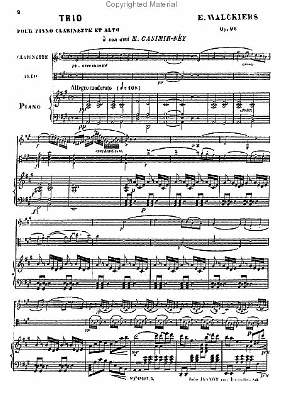 Trio, Op. 96 A Clarinet scores gallery preview page 2