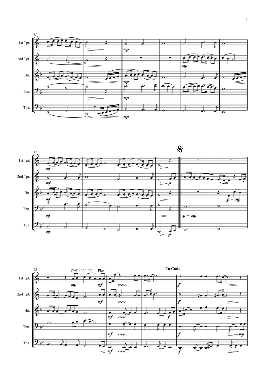 En Sang Av Rosor En Sang Av Rosor Brass Ensemble scores gallery preview page 3