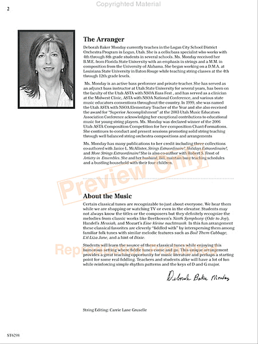 Fiddlin' with the Classics String Orchestra scores gallery preview page 3