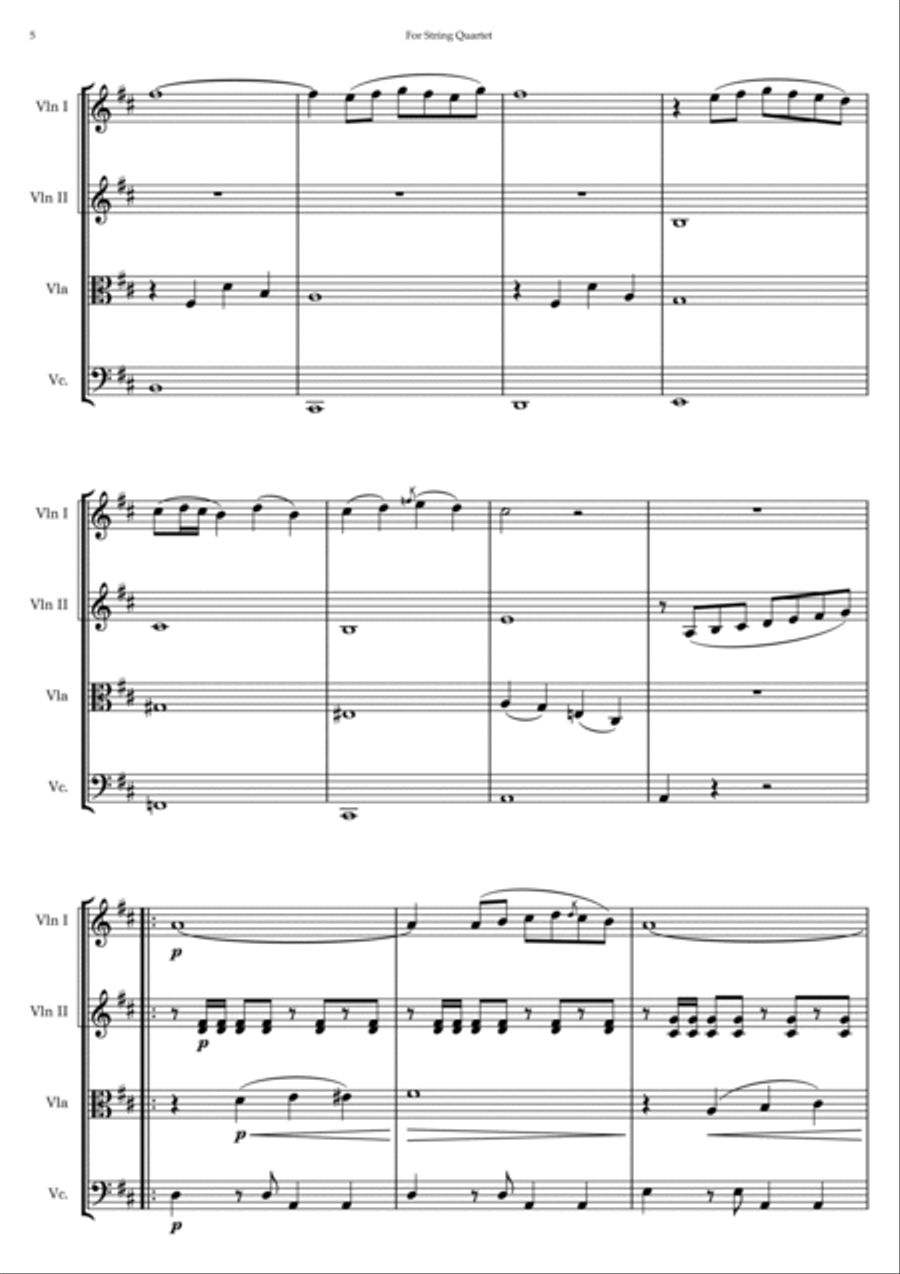 Life Is Beautiful (la Vita E Bella) String Quartet scores gallery preview page 6
