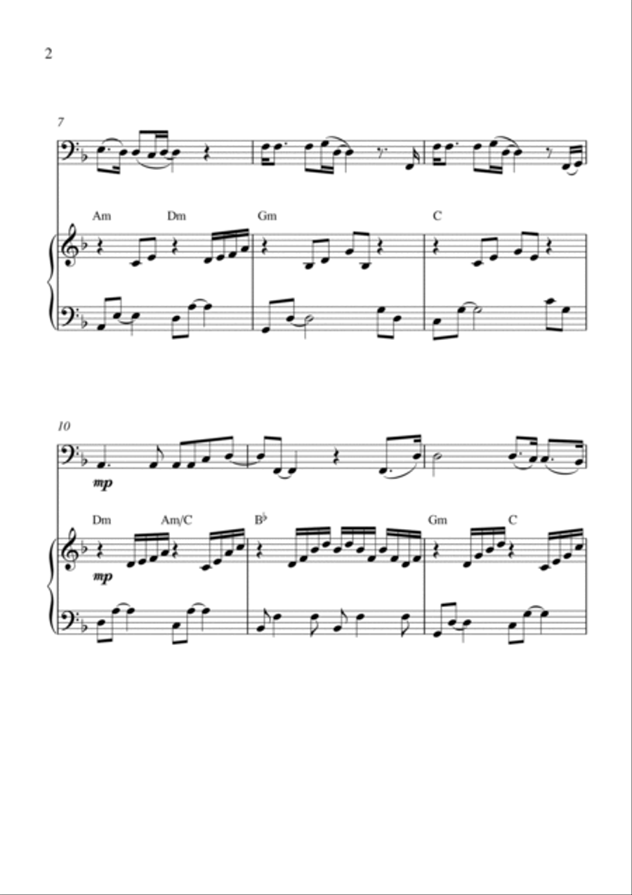 Two Less Lonely People In The World Bassoon scores gallery preview page 2