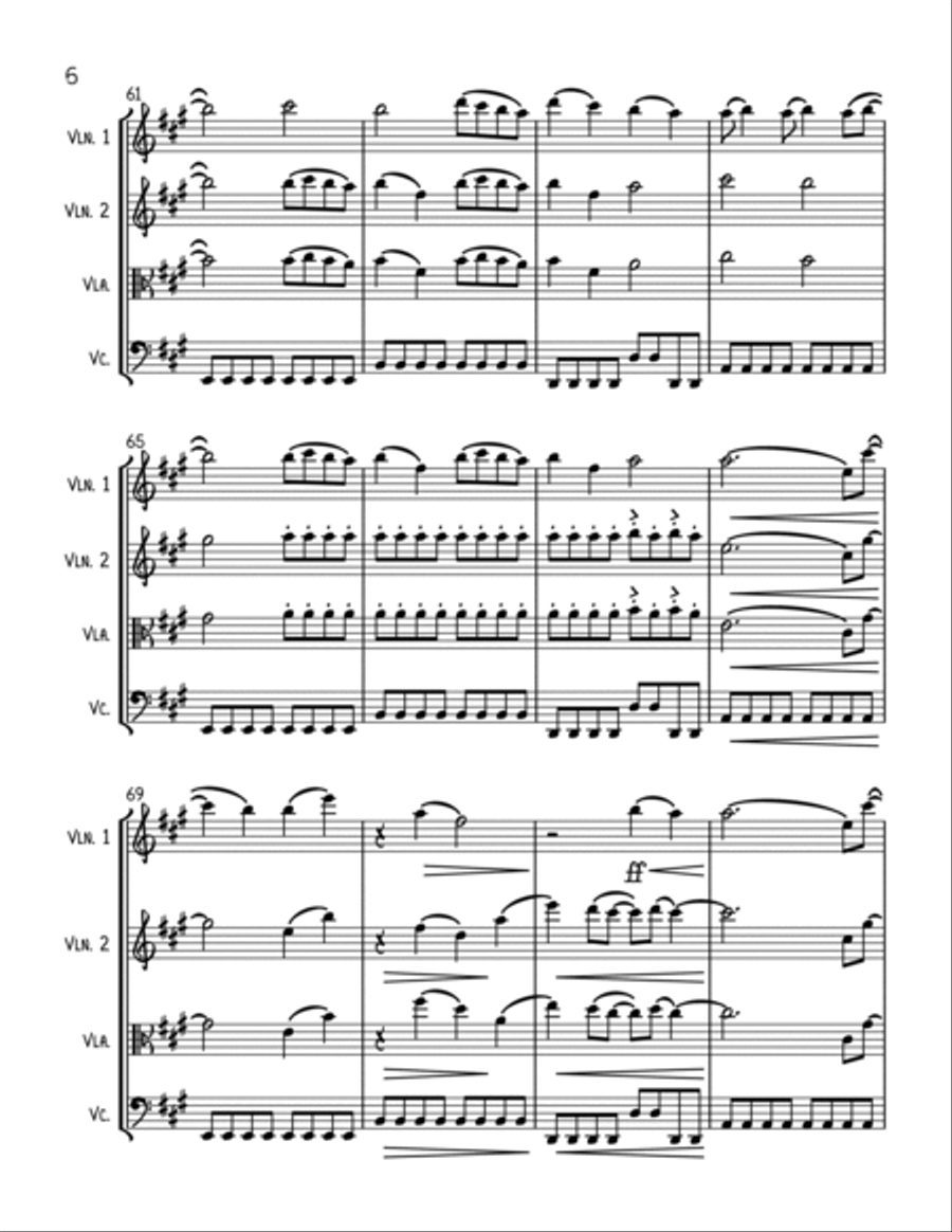 Wildest Dreams String Trio scores gallery preview page 6