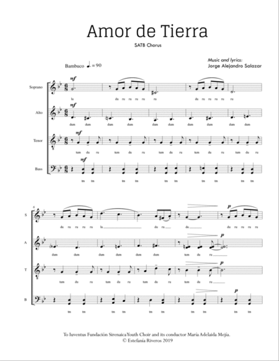 Amor de Tierra 4-Part scores gallery preview page 3