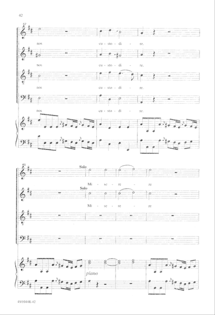 Te Deum Choral Score 4-Part scores gallery preview page 44