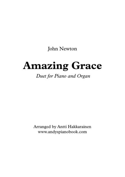 Amazing Grace - Piano & Organ Duet image number null