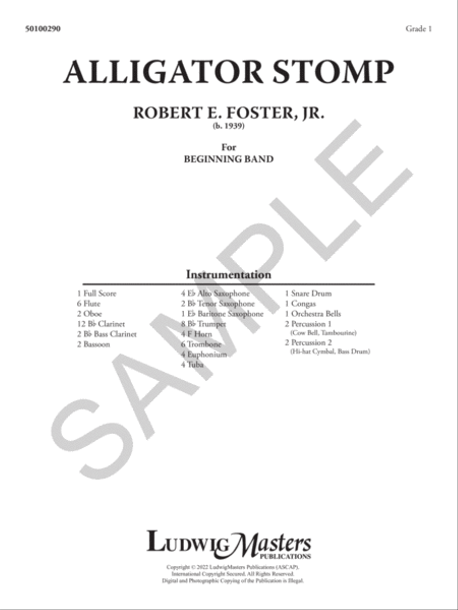 Alligator Stomp Alligator Stomp Concert Band scores gallery preview page 2