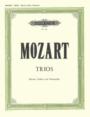 Book cover for Mozart - Piano Trios Complete Violin/Cello/Piano