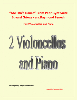 Book cover for Anitra's Dance - From Peer Gynt (2 Violoncellos and Piano)