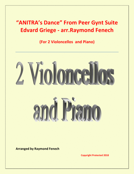 Anitra's Dance - From Peer Gynt (2 Violoncellos and Piano) image number null