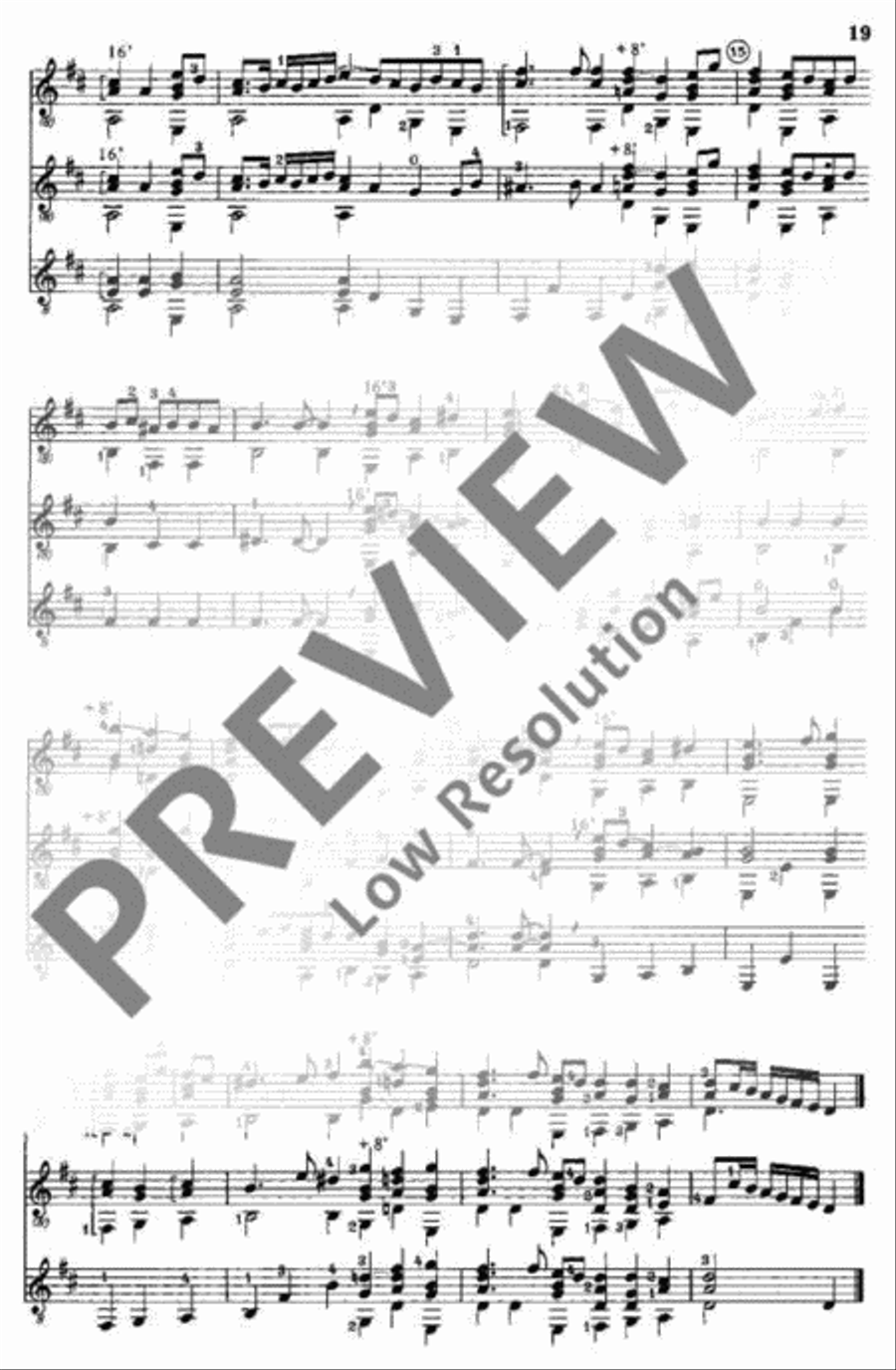 Alte Lautenmusik Guitar Ensemble scores gallery preview page 20