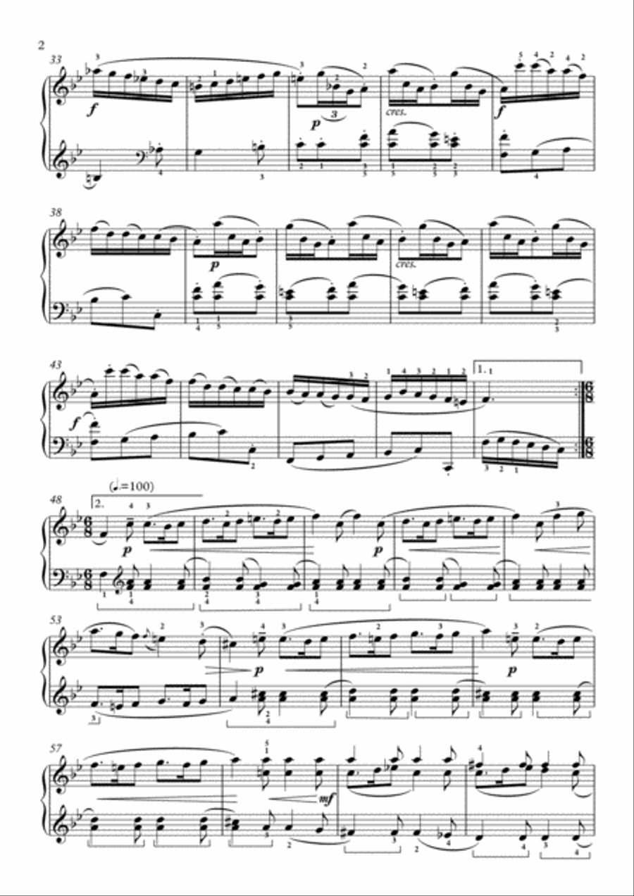 Scarlatti-Sonata in B-Major L.498 K.202(piano) Piano Solo scores gallery preview page 3