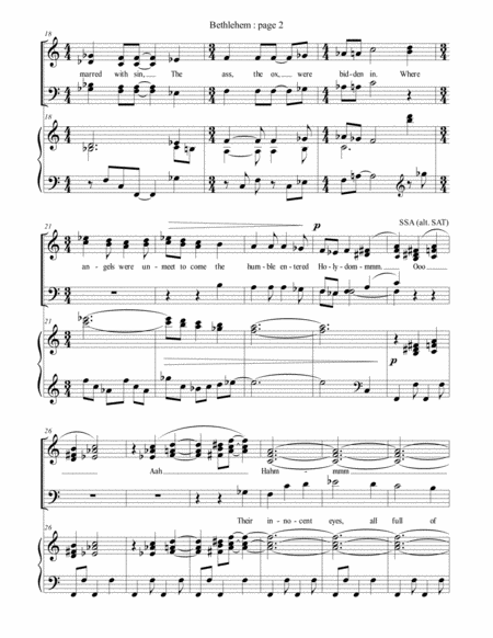 3. Bethlehem (All Heaven and it was One Hour Old) : SATB Choir & Piano image number null