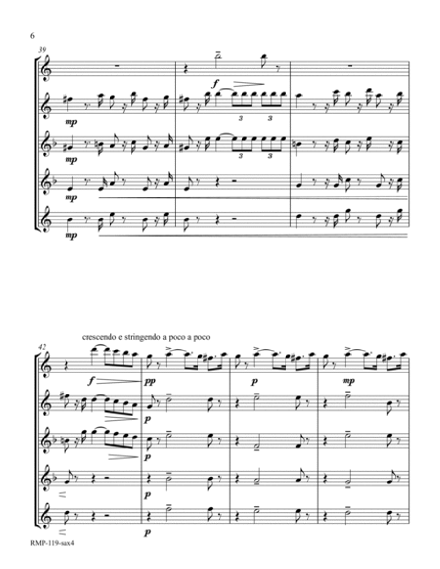 Verdi - Triumphal March (from Aida for Sax Quartet) Saxophone Quartet scores gallery preview page 6
