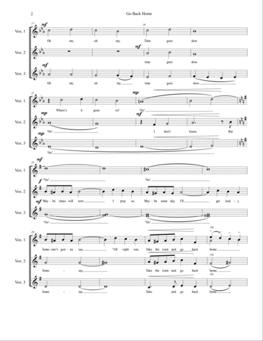 Go Back Home 3-Part scores gallery preview page 2