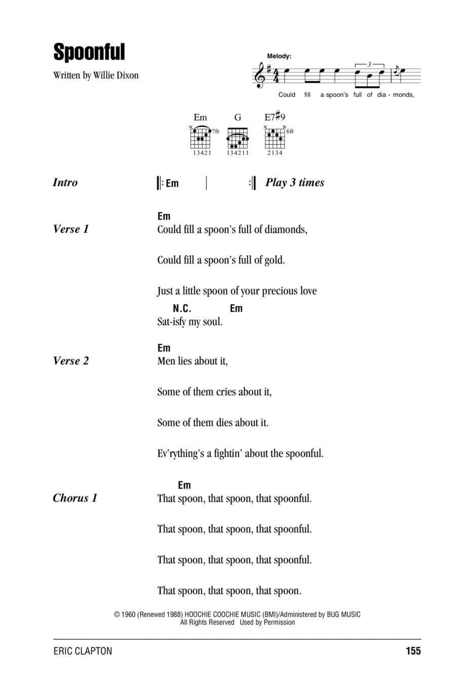 Spoonful Spoonful Acoustic Guitar scores gallery preview page 1