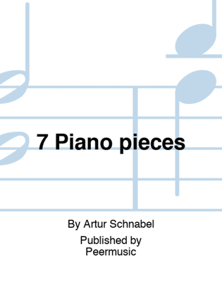 Book cover for 7 Piano pieces