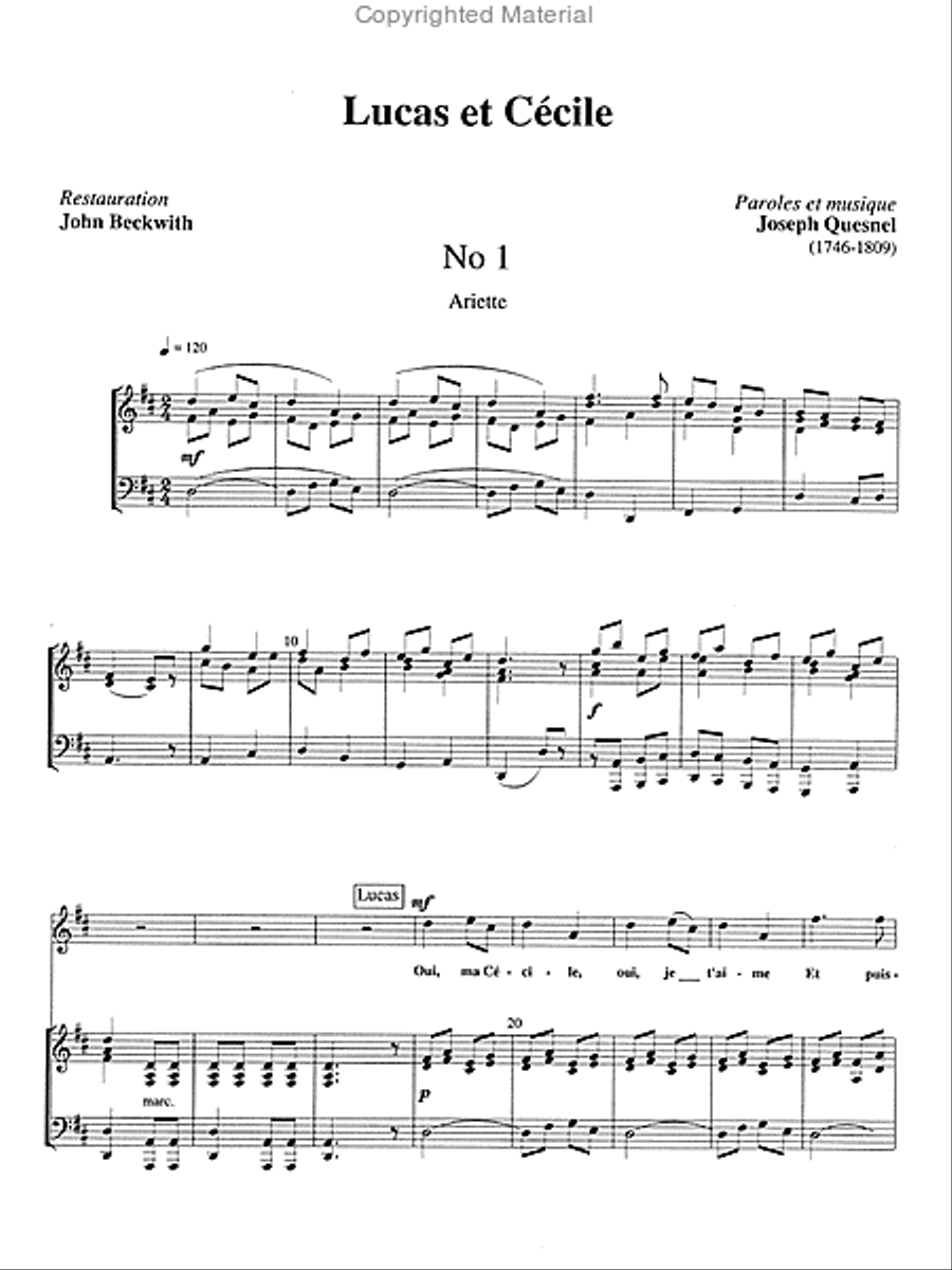 Lucas et Cécile (Opera 5 voices / pno) Voice scores gallery preview page 2
