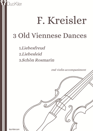 Book cover for Kreisler - 3 Old Viennese Dances (2nd violin accompaniment)