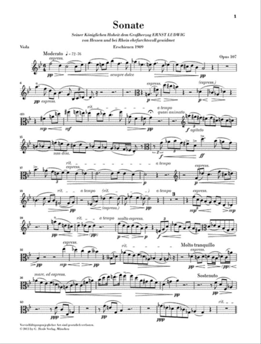 Max Reger – Clarinet Sonata, Op. 107 Piano Accompaniment scores gallery preview page 5