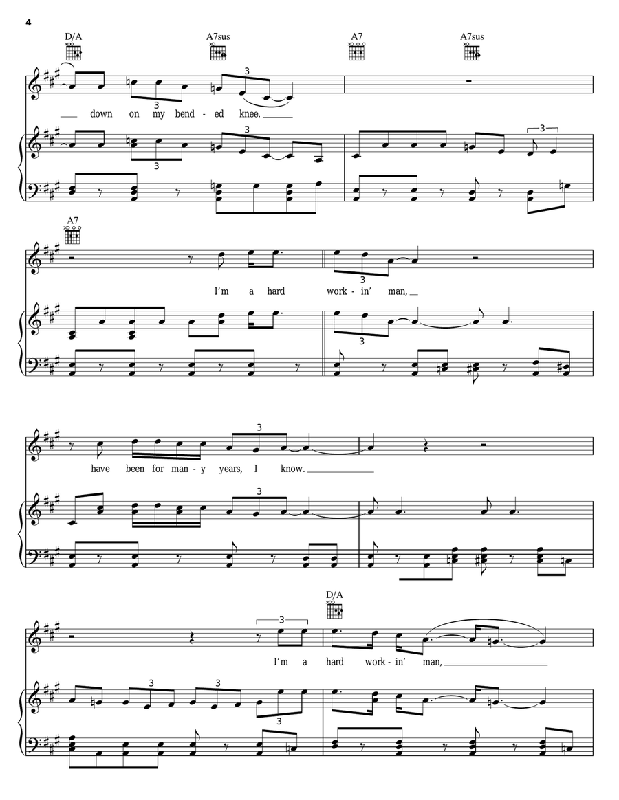 I'm A Steady Rollin' Man (Steady Rollin' Man) Piano, Vocal, Guitar scores gallery preview page 4