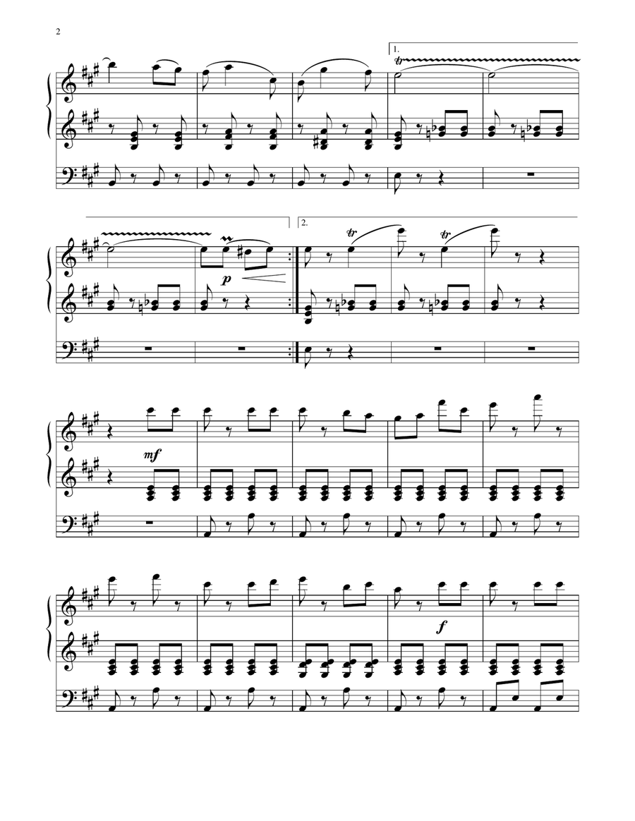 Hunting Polka (Auf Der Jagd) Organ Solo scores gallery preview page 2