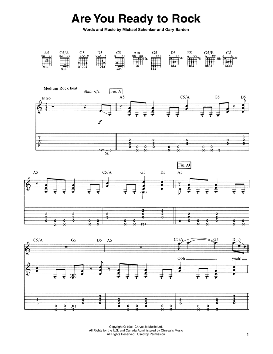 Are You Ready To Rock Acoustic Guitar scores gallery preview page 1