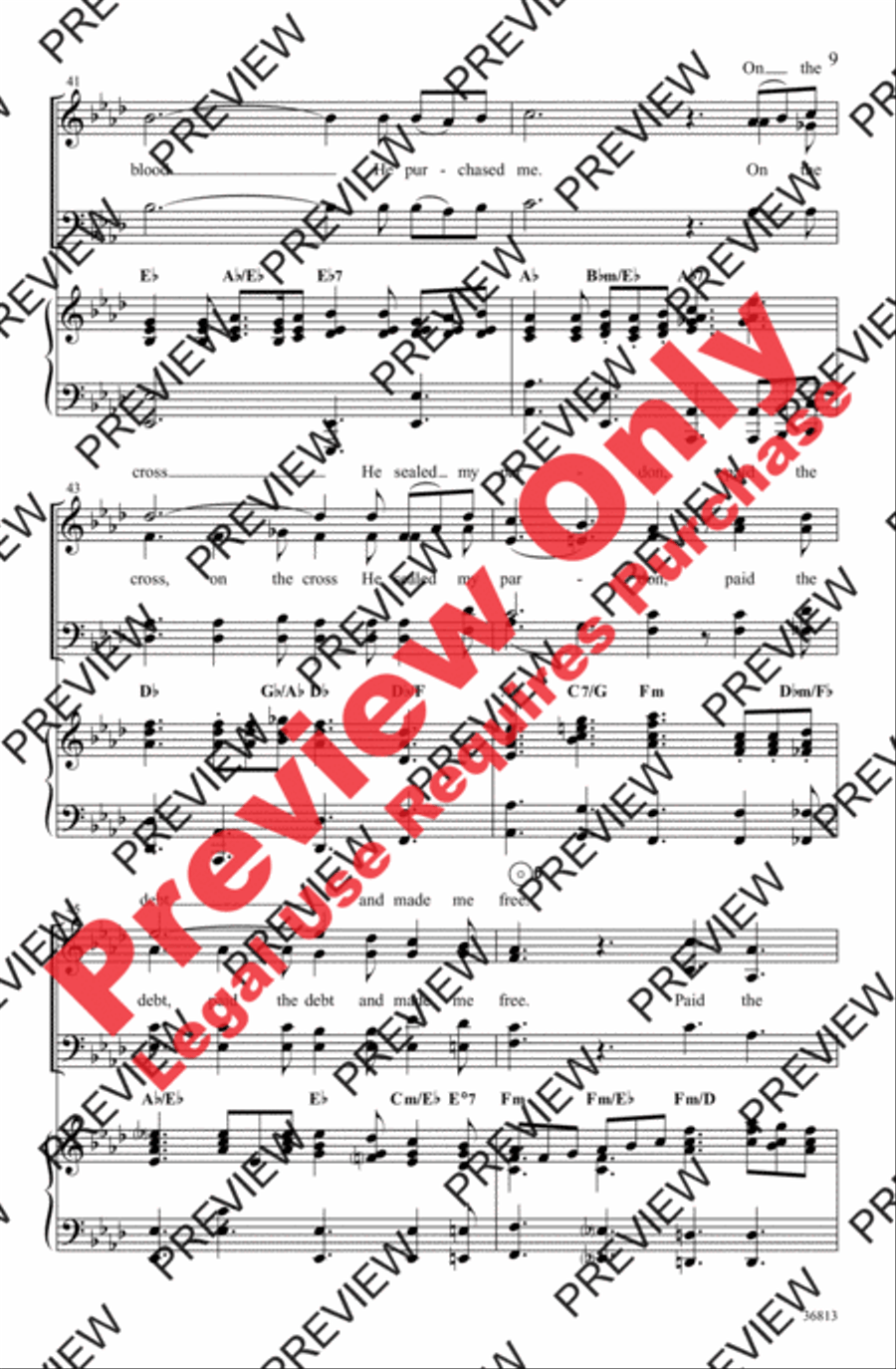I Will Sing of My Redeemer 4-Part scores gallery preview page 9