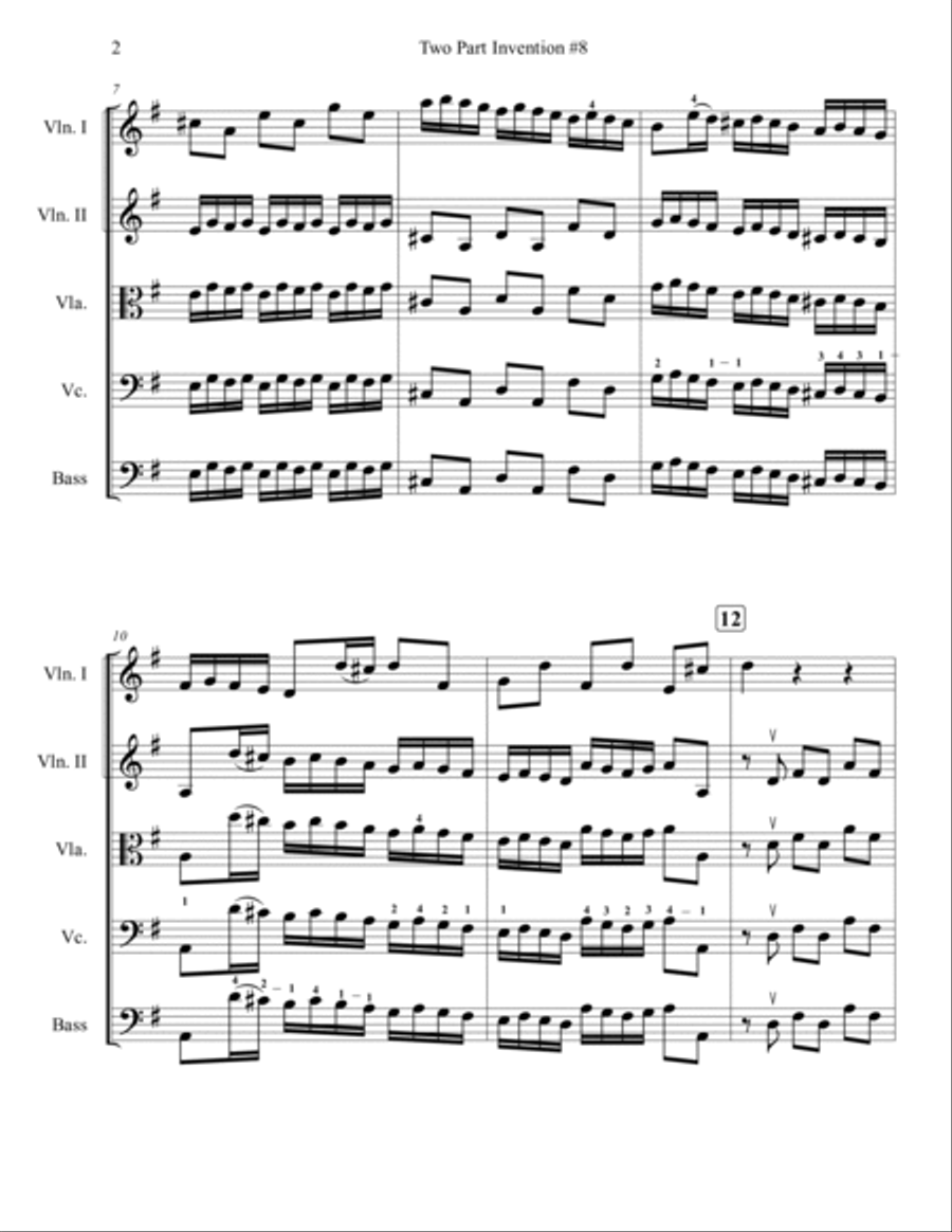 Two Part Invention #8 Set of Parts scores gallery preview page 4
