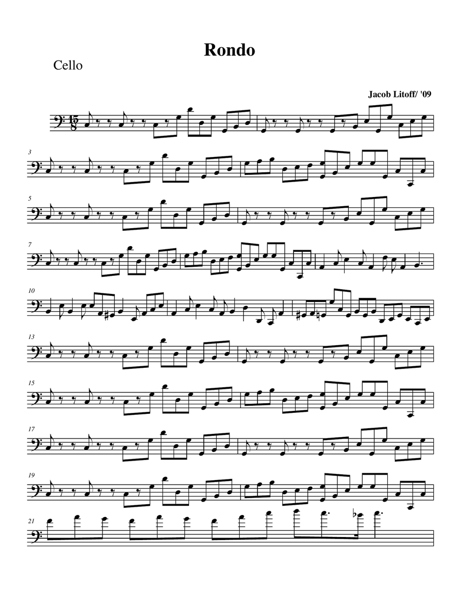 Rondo - Cello part