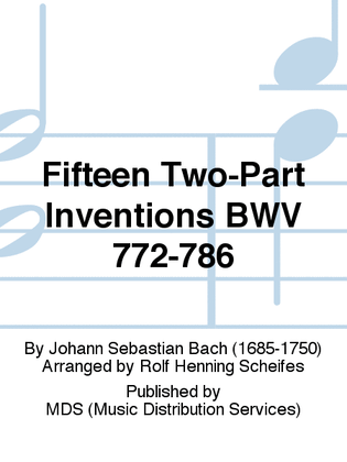 Book cover for Fifteen Two-Part Inventions BWV 772-786