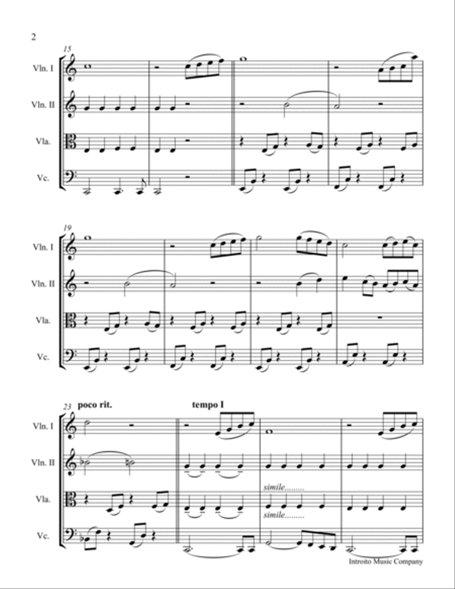 Beauty And The Beast Beauty And The Beast String Quartet scores gallery preview page 2