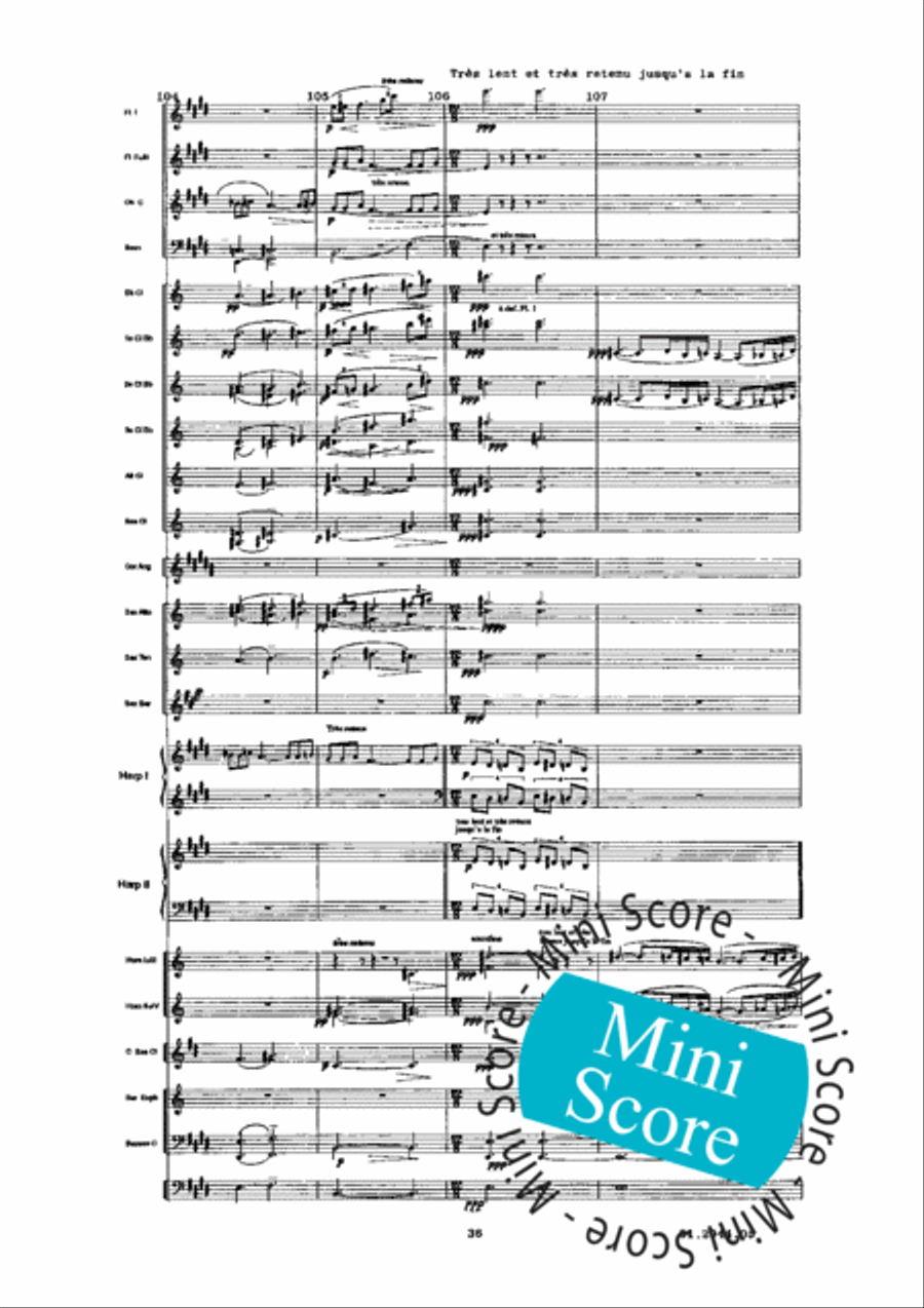Prelude a L'Apres-Midi D'un Faune Concert Band scores gallery preview page 40