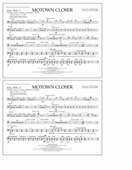 Motown Closer (arr. Tom Wallace) - Aux. Perc. 1