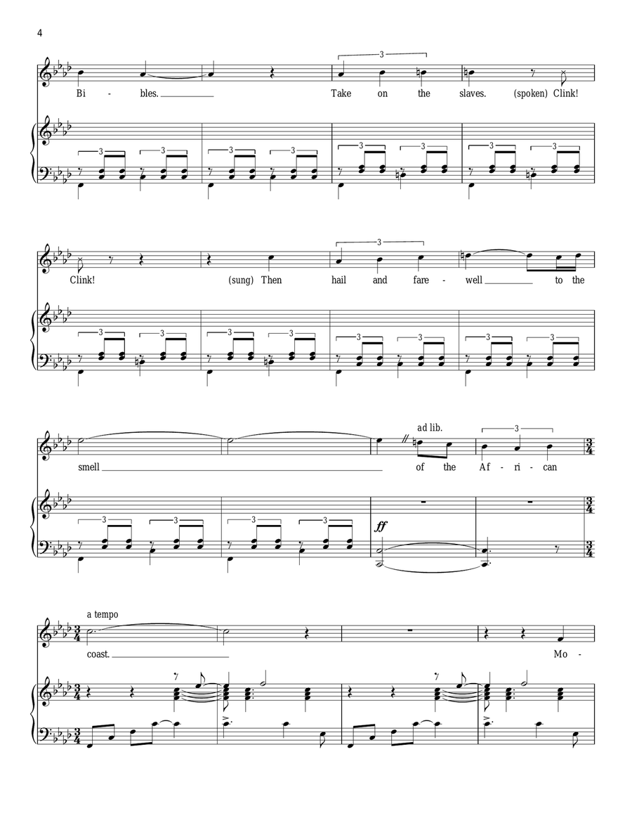 Molasses To Rum (from 1776) Piano, Vocal scores gallery preview page 4