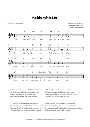 Abide with Me (Key of D Major)