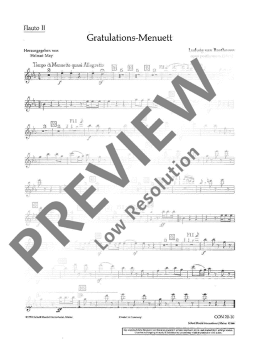 Gratulations-Menuett Orchestra scores gallery preview page 4