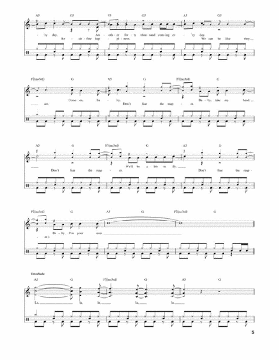 Don't Fear The Reaper Drum Set scores gallery preview page 5