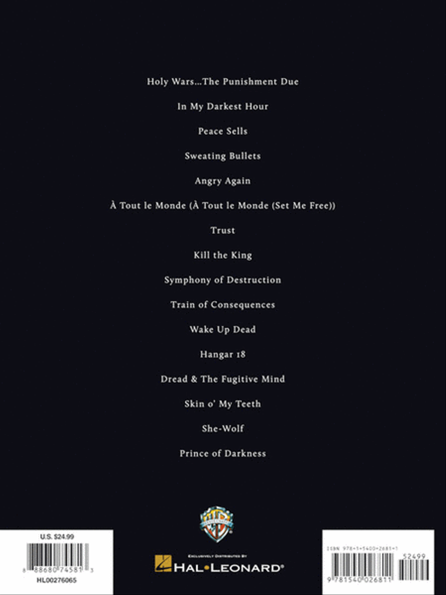 Megadeth – Greatest Hits: Back to the Start Electric Guitar scores gallery preview page 7