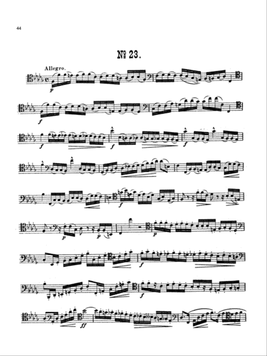 Milde: Fifty Concert Studies, Op. 26 Bassoon Solo scores gallery preview page 1
