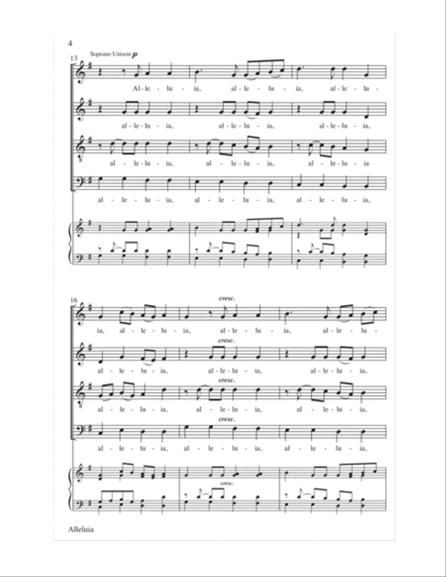 Alleluia Alleluia 4-Part scores gallery preview page 5