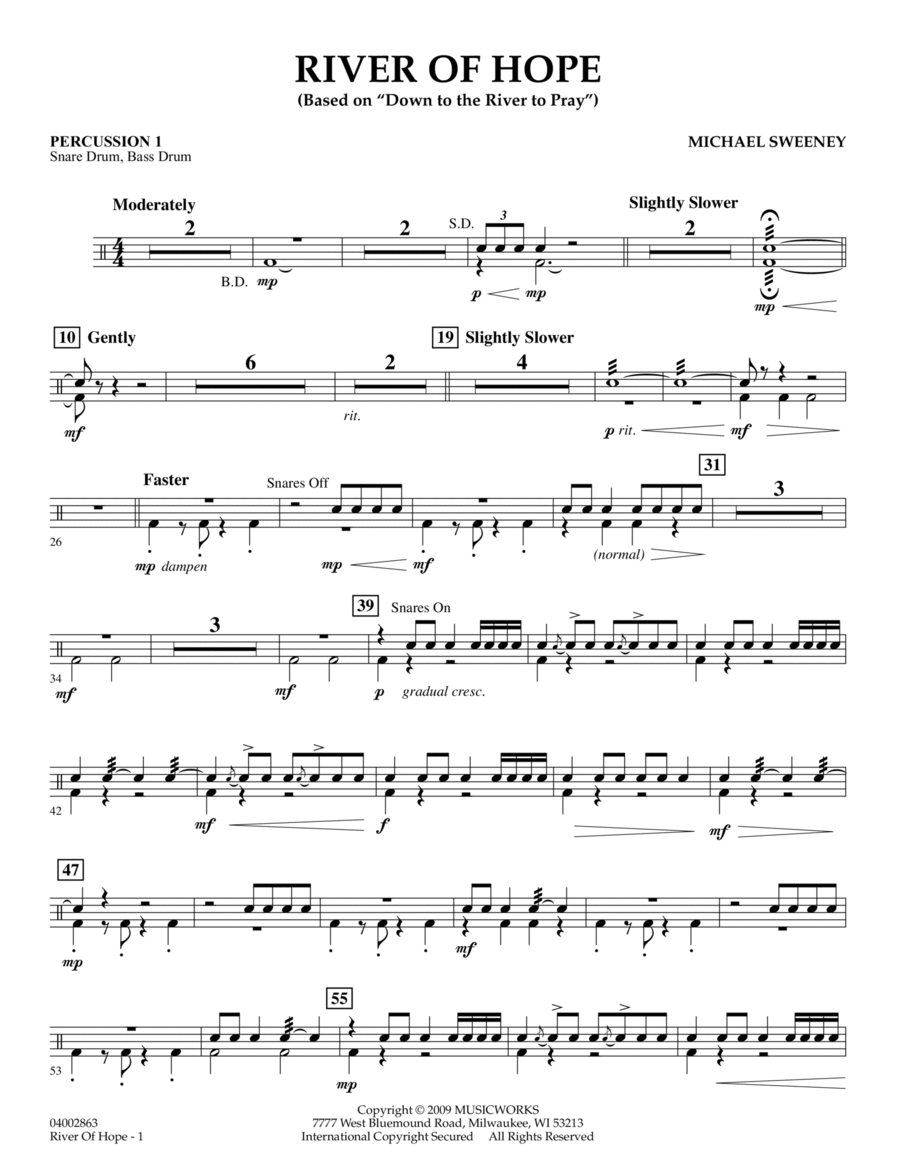 River of Hope - Percussion 1