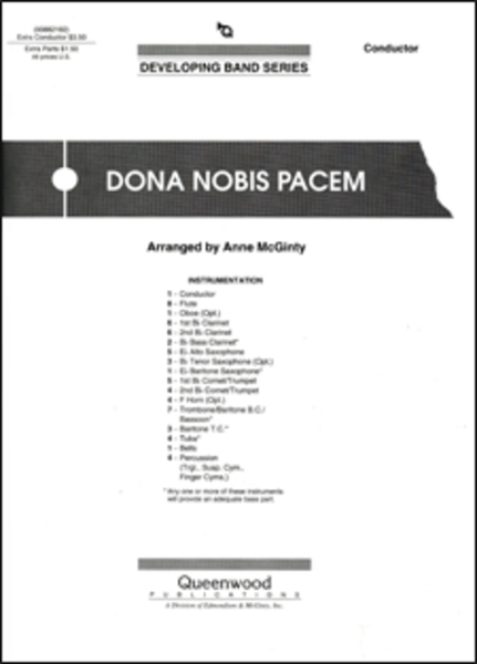 Dona Nobis Pacem - Score by Anne McGinty - Concert Band - Sheet Music ...