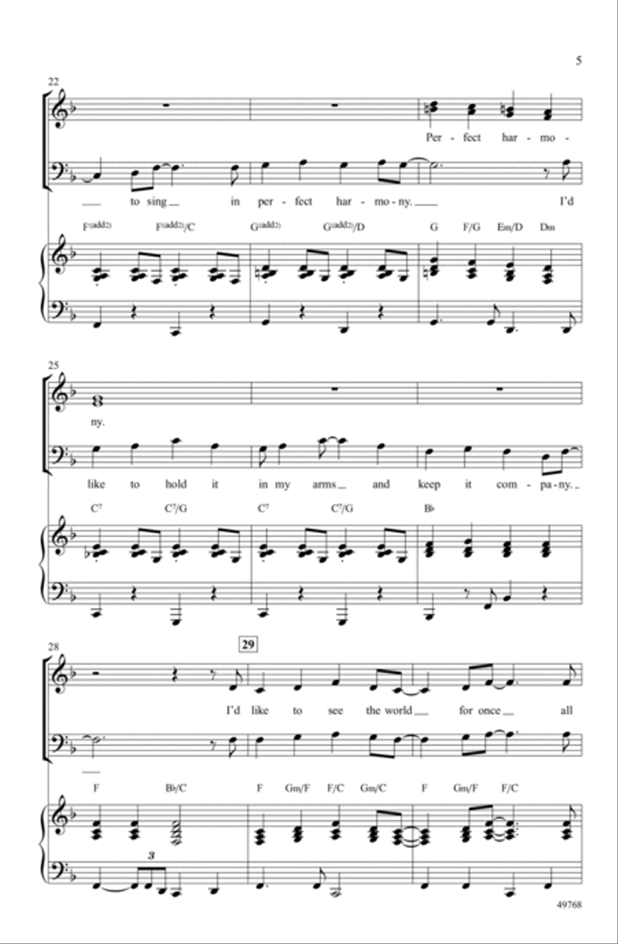 I'd Like to Teach the World to Sing Choir scores gallery preview page 4