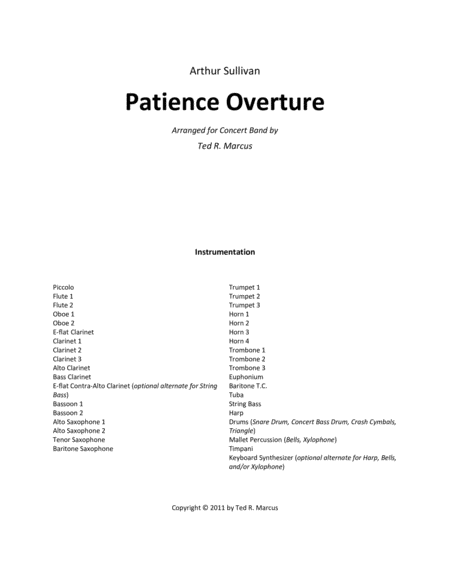 Patience Overture image number null