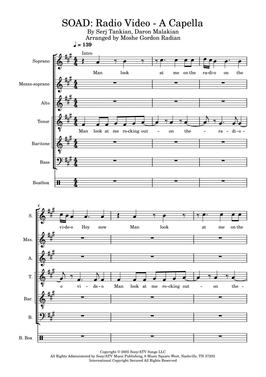 Radio/video 4-Part scores gallery preview page 1
