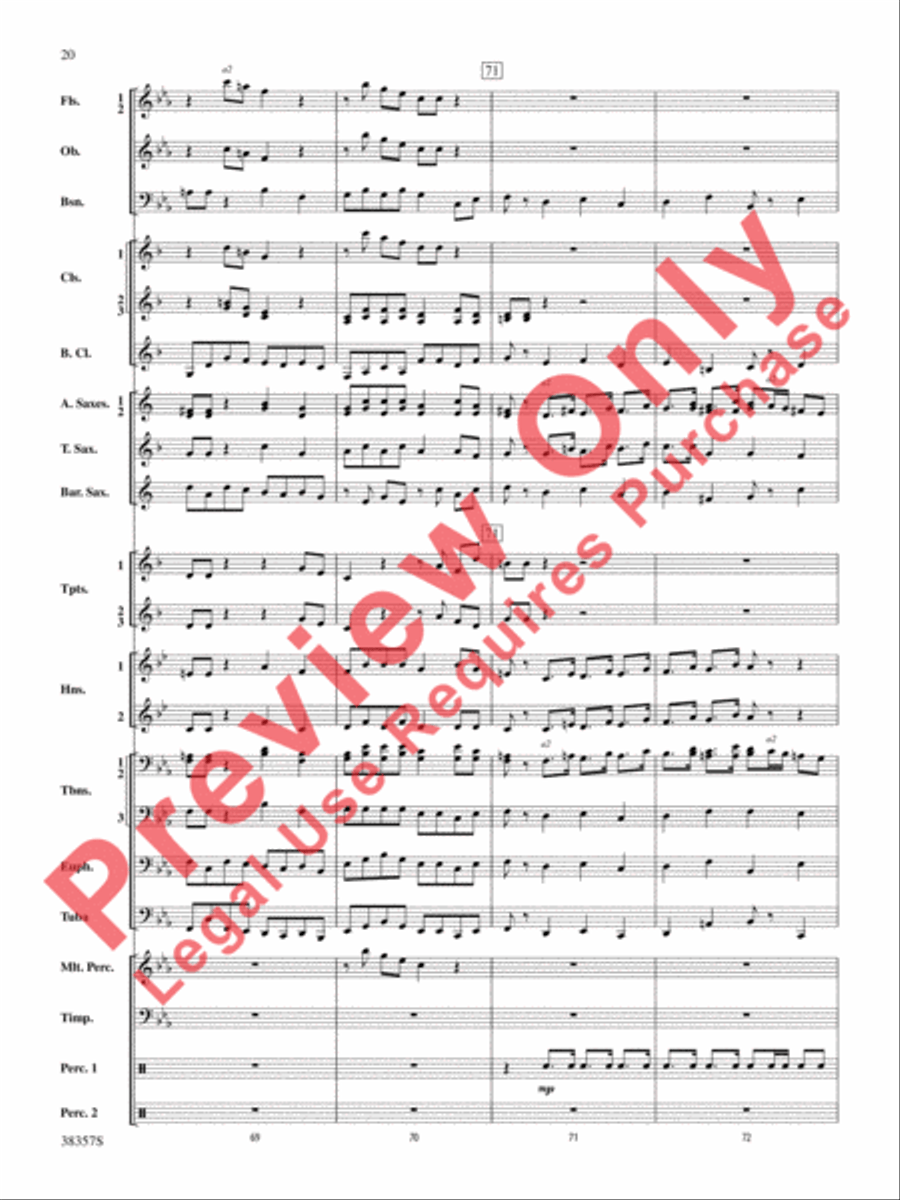 A Classic Christmas Concert Band scores gallery preview page 21