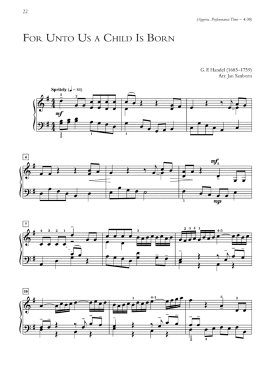Christmas with Handel's Messiah Piano Solo scores gallery preview page 9