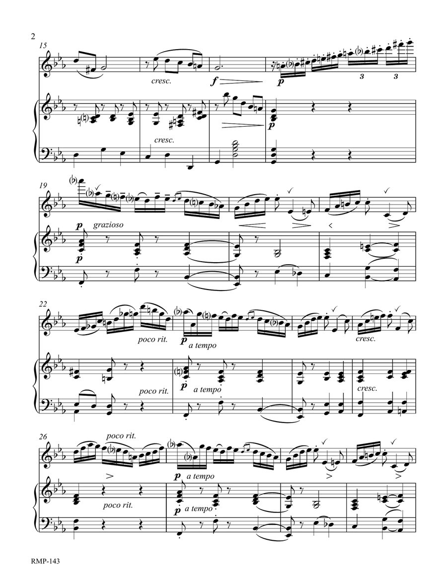 Tchaikovsky-Melodie Tchaikovsky-Melodie Flute scores gallery preview page 2