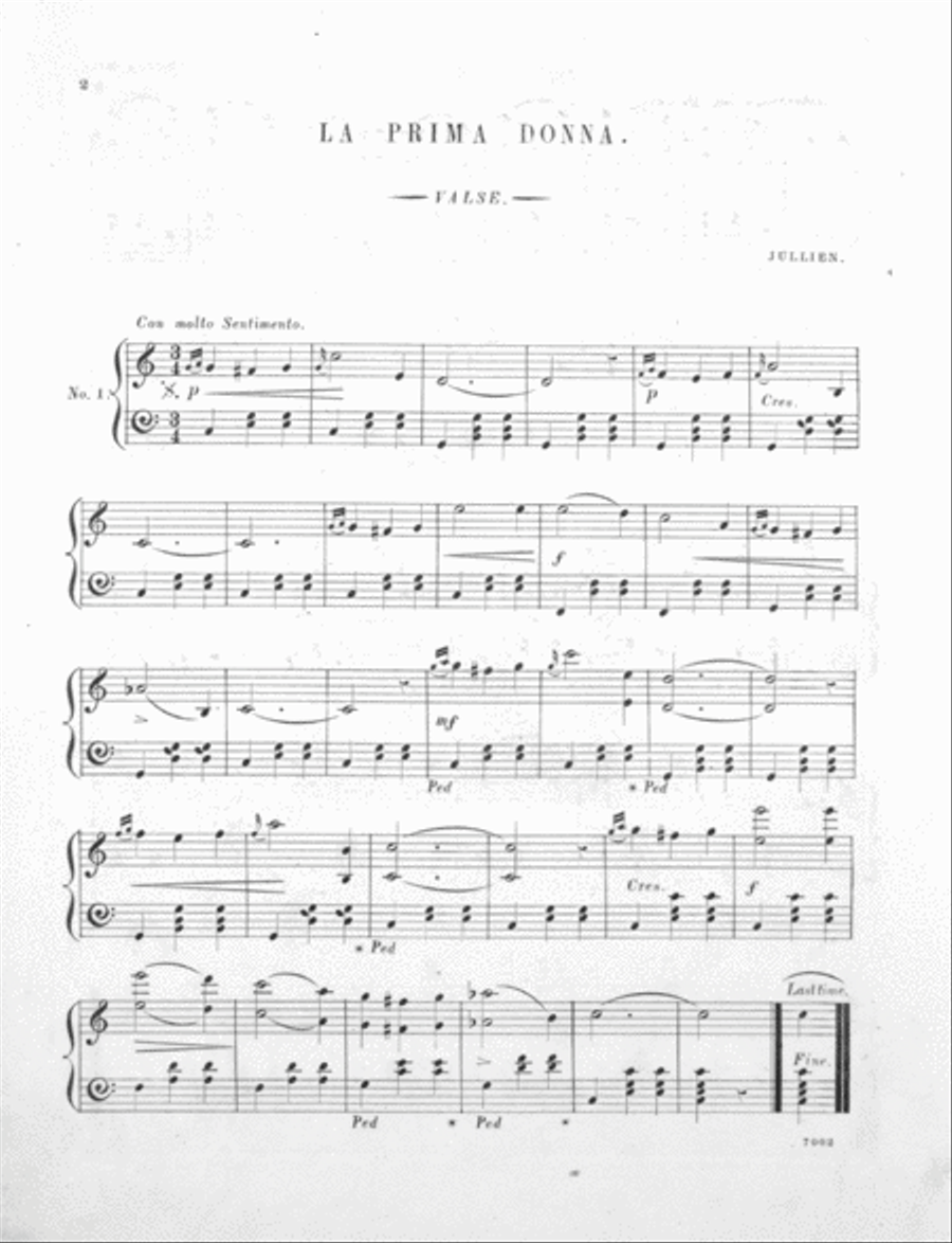 The Prima Donna. Waltz Piano Solo scores gallery preview page 2